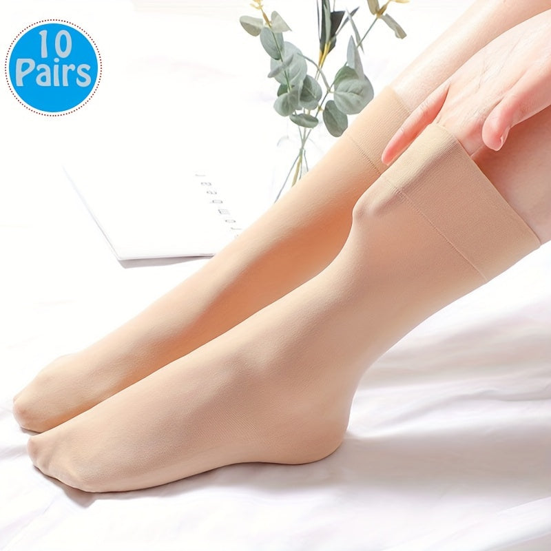 10/15 пар плотных носок-экипажей, удобные и дышащие носки средней длины для женщин - идеальны для осени и зимы.