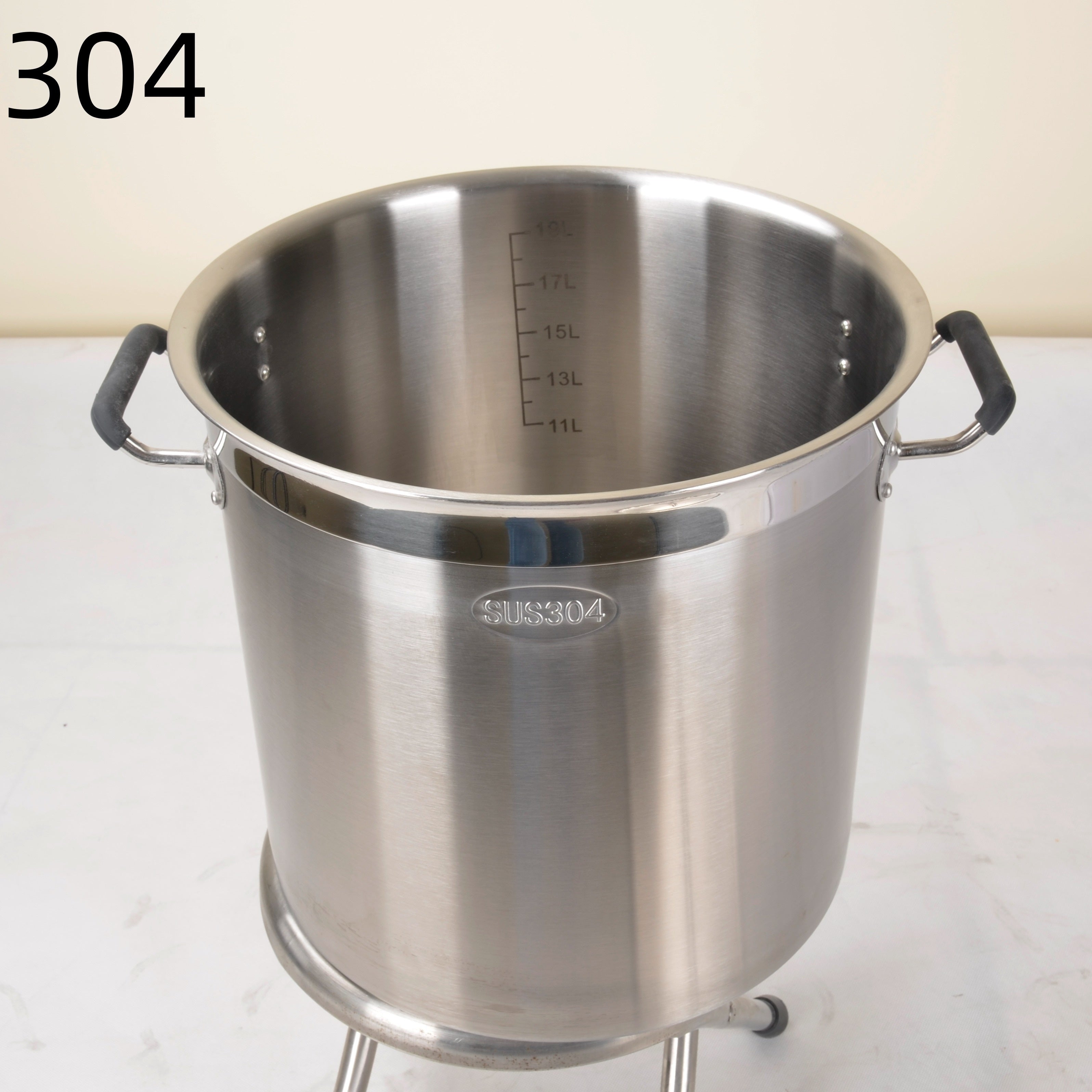 Stainless Steel Bucket 30cm Diameter, Large Soup Capacity, Kitchen Canteen Use