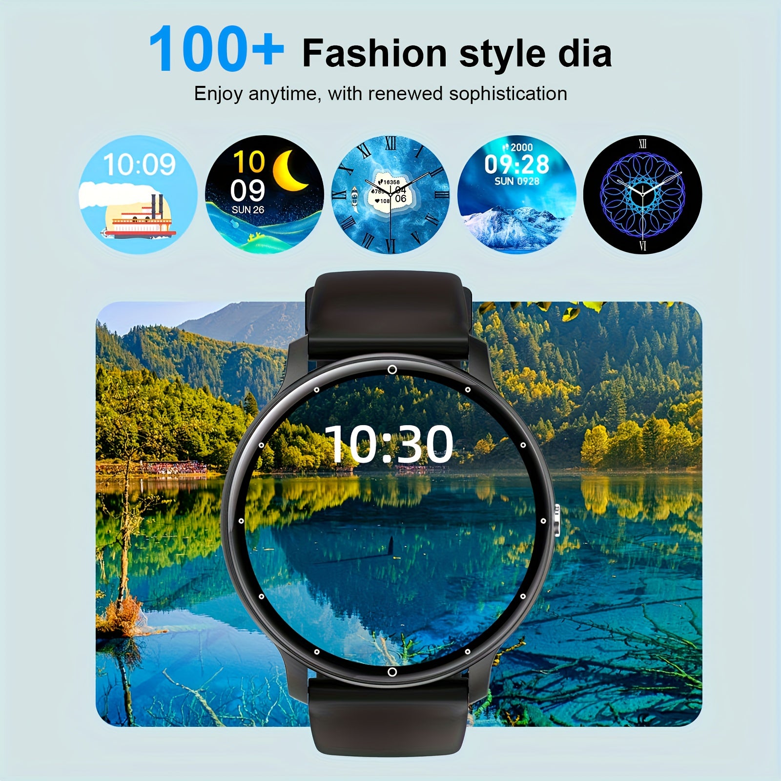Smartwatch for Men and Women 1.28 Inch HD Touchscreen Fitness Tracker Pedometer Calories Waterproof IP67