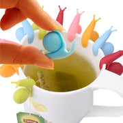 10-Piece Snail-Shaped Silicone Tea Bag Holders and Labels for Tea Enthusiasts
