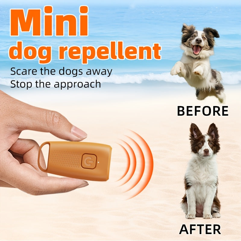 Portable USB Rechargeable Dog Repeller with Soundwave Technology and LED Light for Training and Anti-Barking
