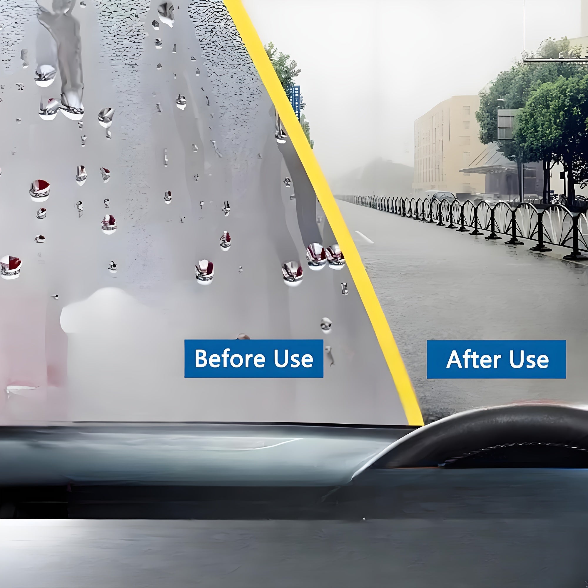 Car Glass Anti-Fog Wipes Rain Repellent for Windows Mirrors Clear Visibility