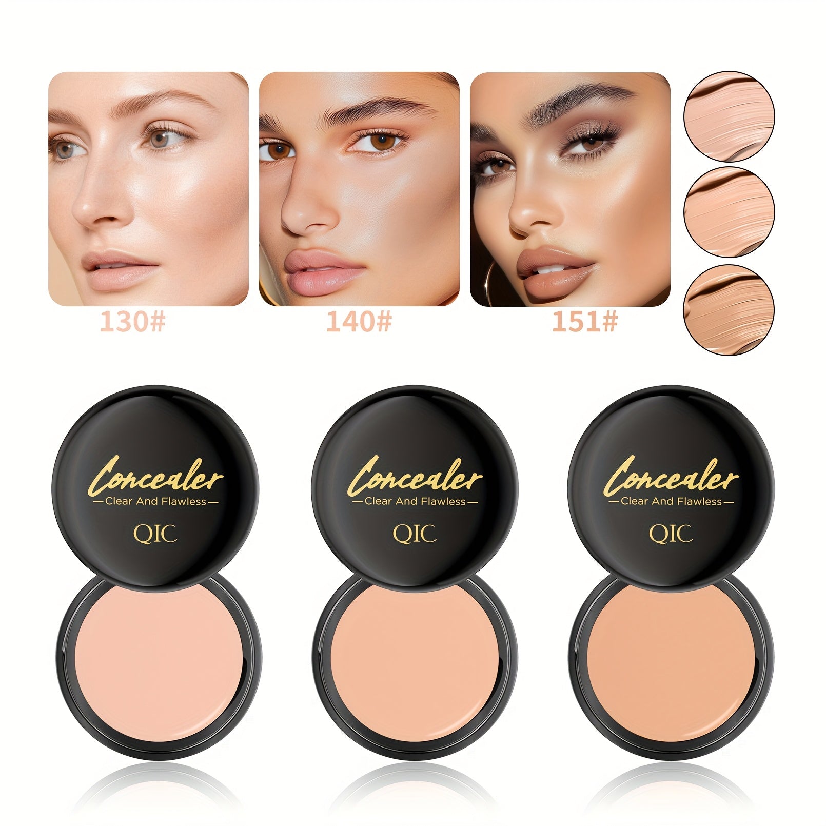 Women Multi-Tone High Coverage Concealer for Dark Circles Acne Blemishes