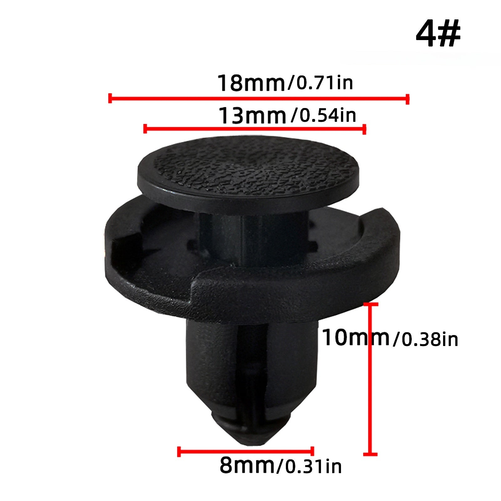 50Pcs Plastic Car Bumper Fastener Clips 10mm 8mm Fender Door Panel Rivets