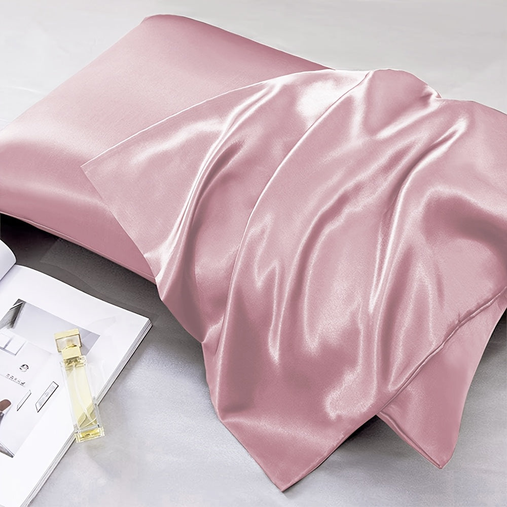 Two-Pack Satin Pillowcases Ultra Soft Cooling Hair Sleep Covers