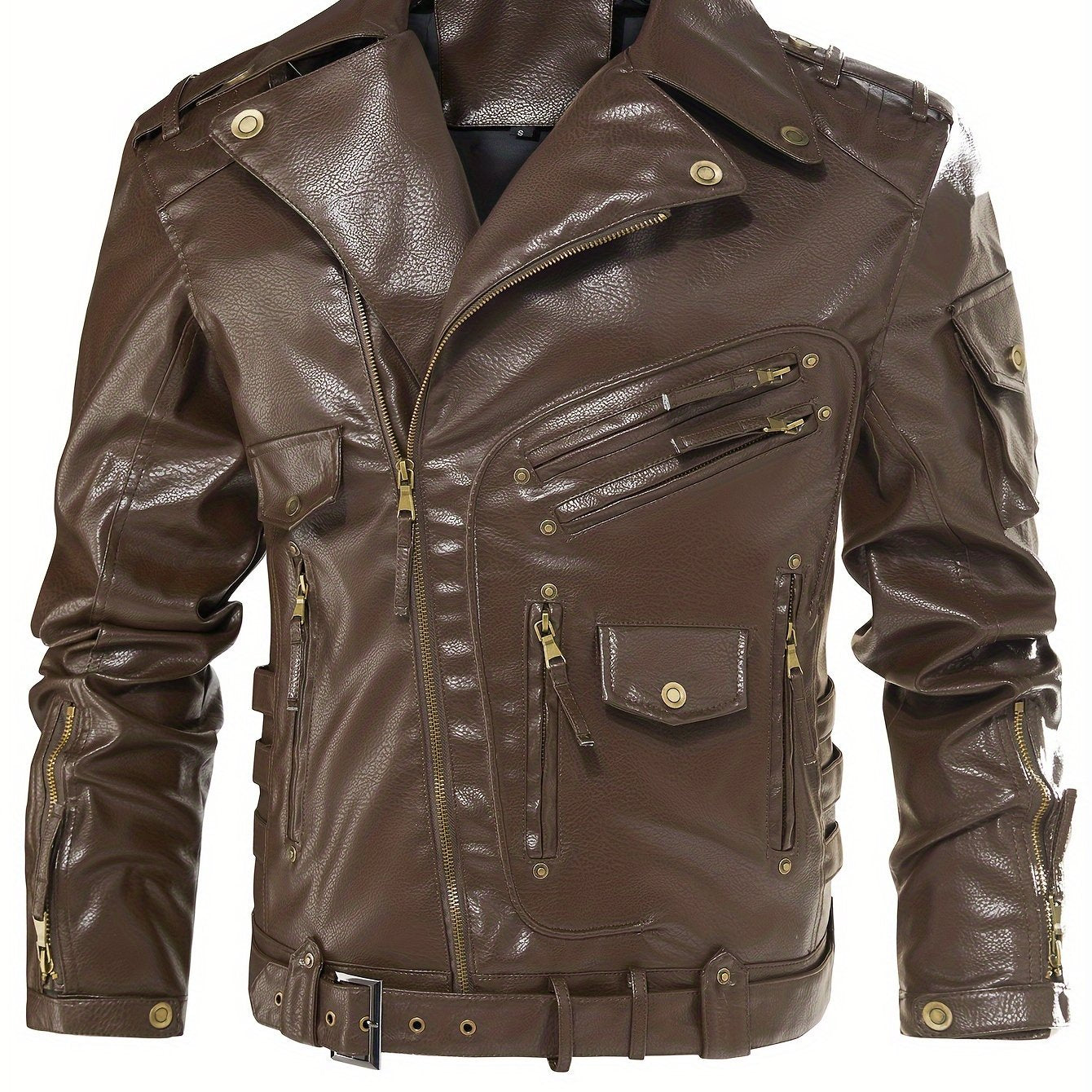 Men's Casual Zipper Bomber Jacket Solid Color Long Sleeve Regular Fit Polyester Lining