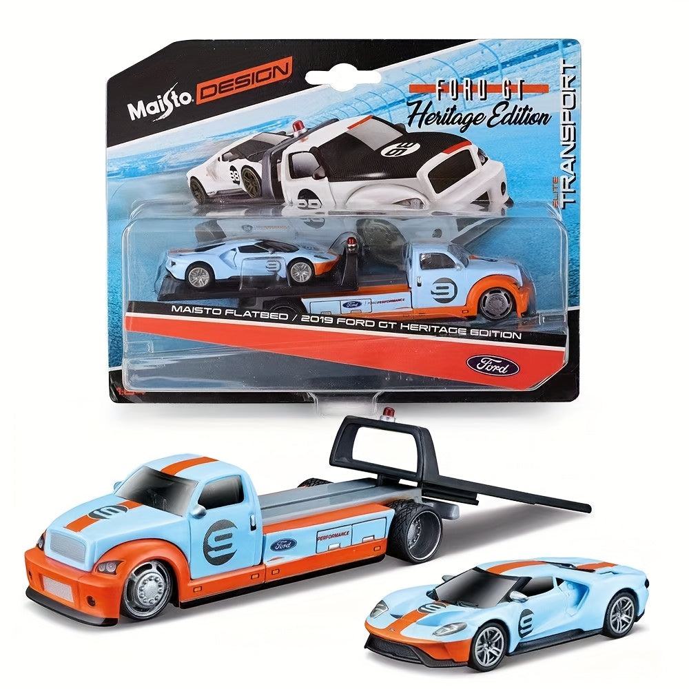 Kids Plastic 1:64 Scale Red Toy Car Trailer Weather-Resistant