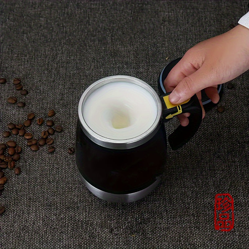 Ikkita o'z-o'zini aralashtiruvchi magnit kubok aralashtirgichlari, qahva, choy va smuzi uchun korroziyaga chidamli termos kubok va silindrsimon dizayn bilan.