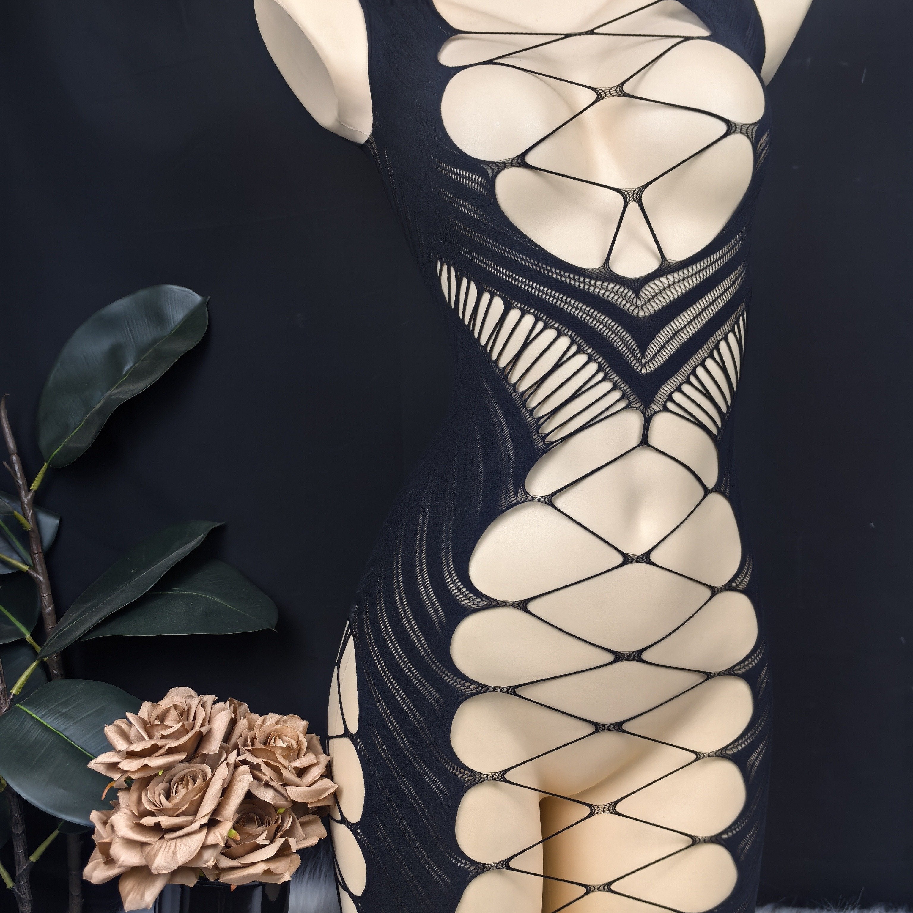 Women’s Mesh Chemise and Slim Dress Lingerie