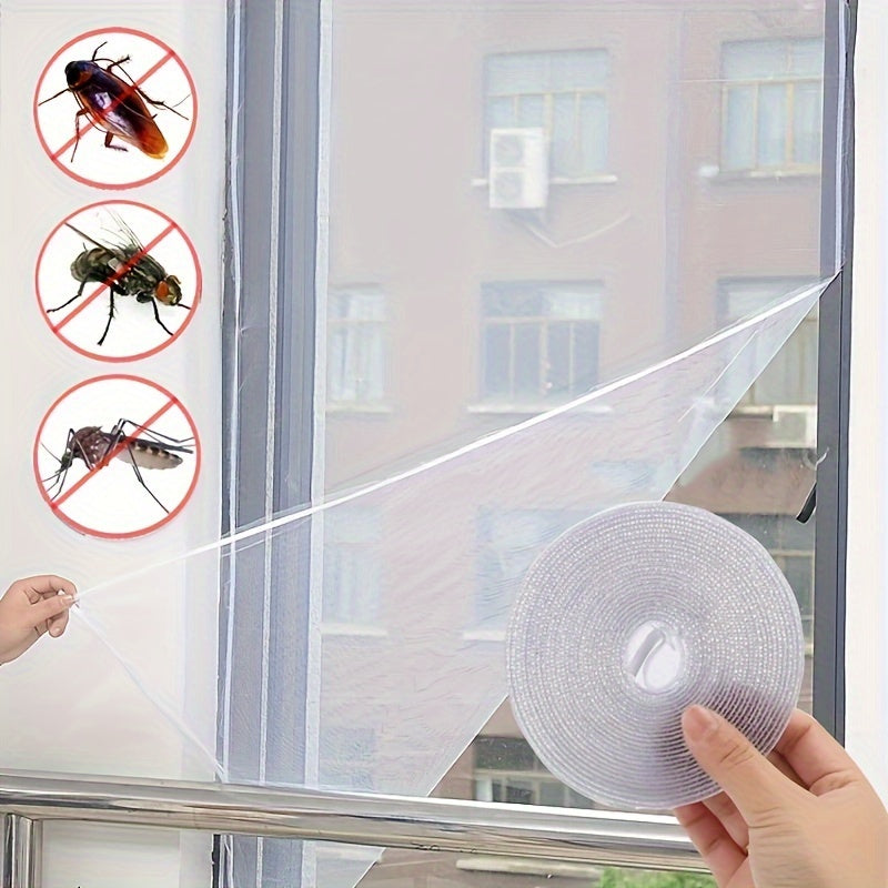 Adjustable Anti-Mosquito Window Screen Netting with Hook and Loop Tape