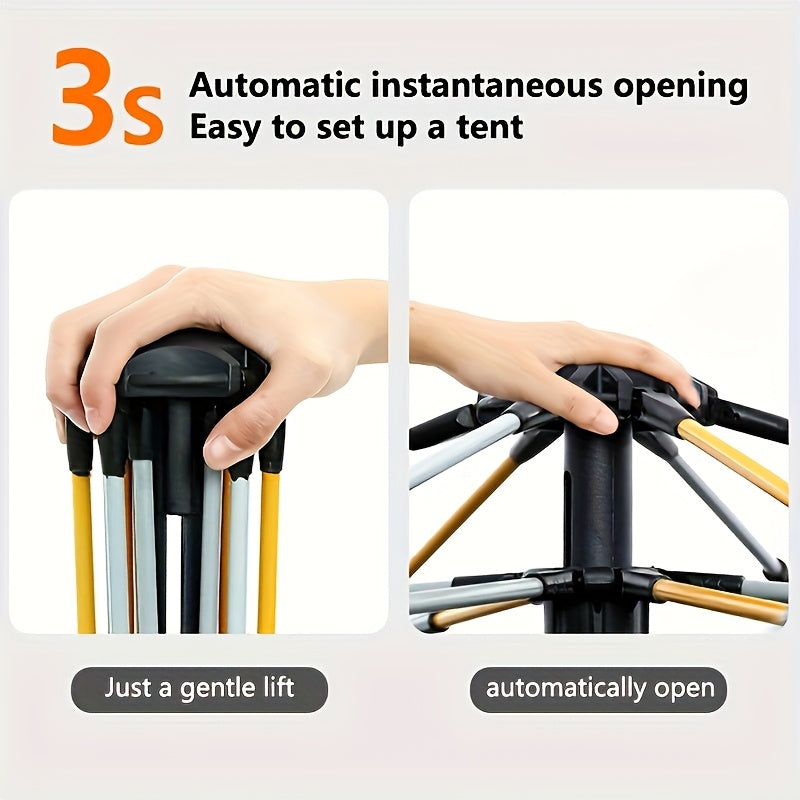 Большая двухэтажная палатка для кемпинга на 3-4 человека с двумя дверями и окнами, белая