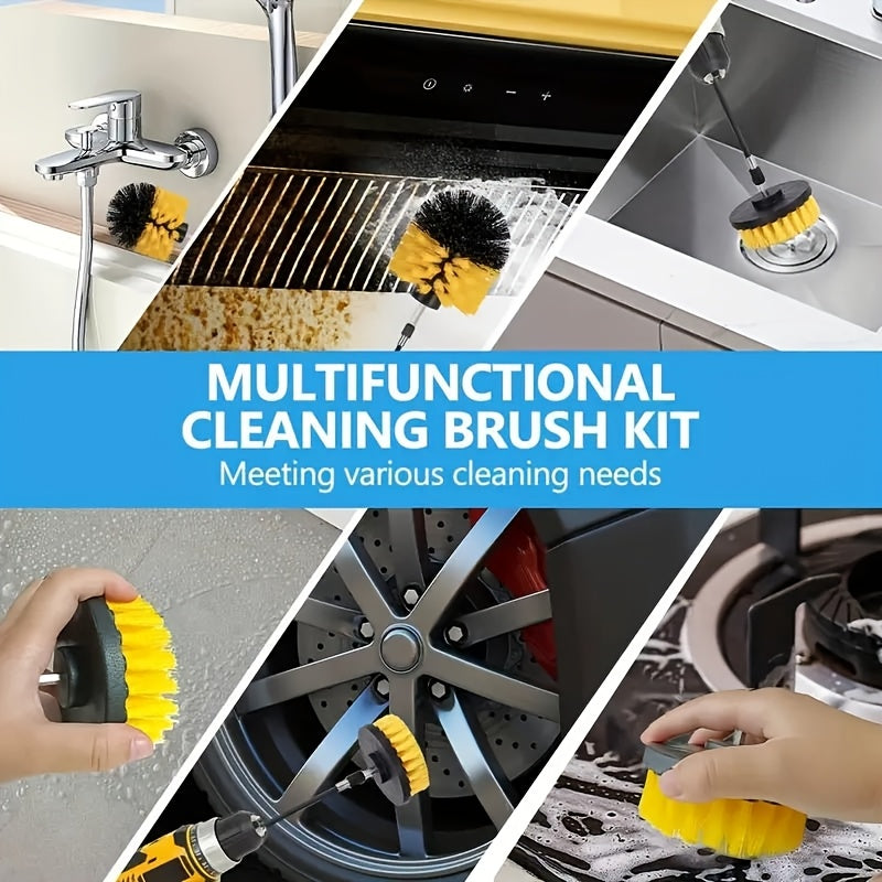 23-Piece Cleaning Brush Set for Floors, Bathrooms, Kitchen, Car Wheels