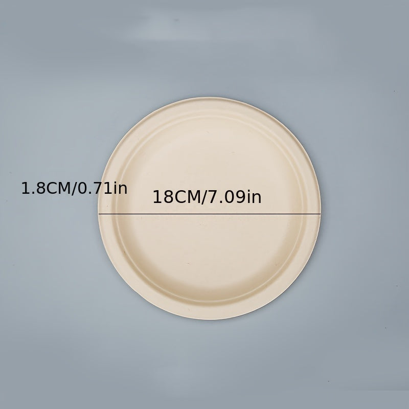 Disposable Plates Pack of 100 7/9 Inch Biodegradable Wheat Straw for Parties and Camping