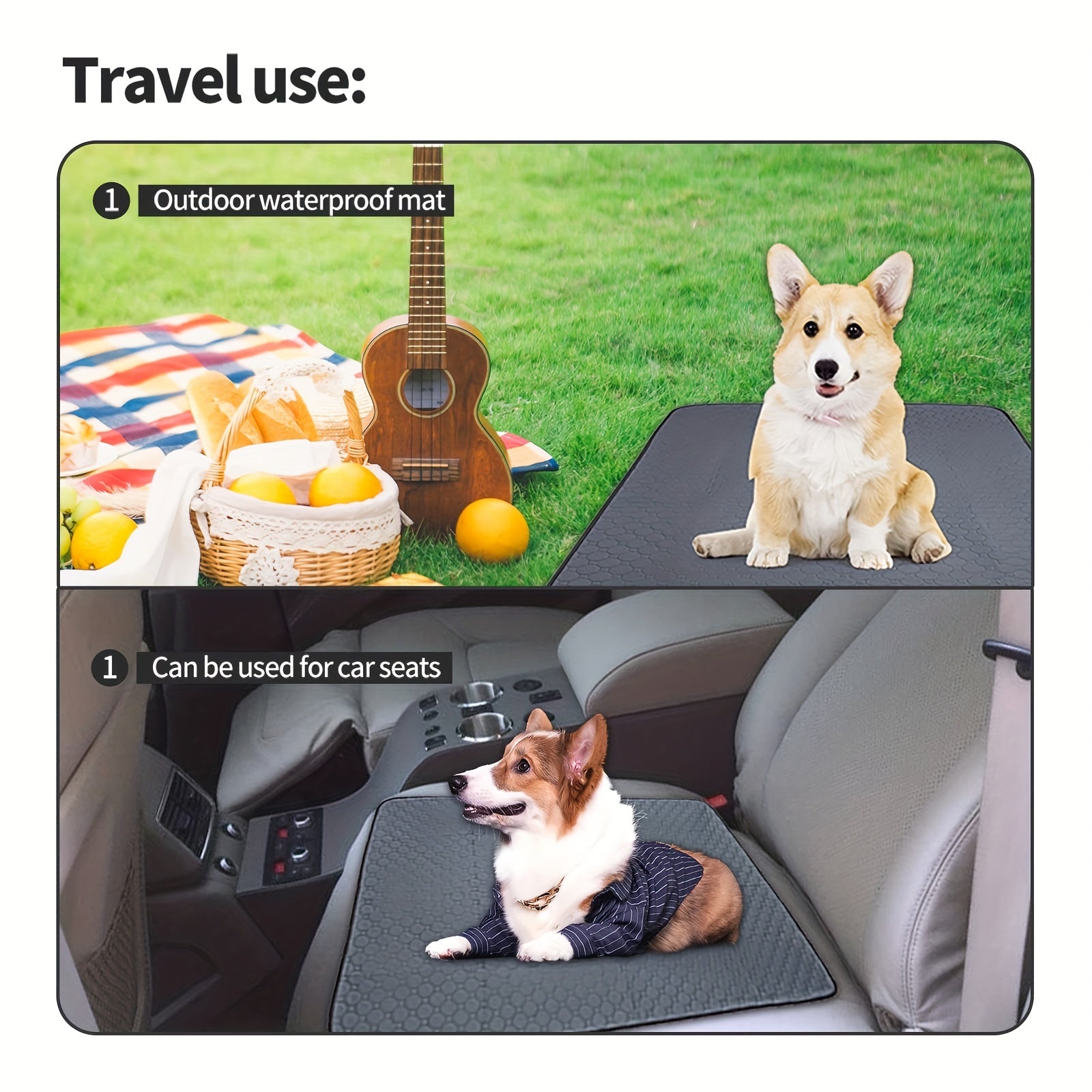 Non-Slip Reusable Pet Training Pad for Dogs and Cats Polyester