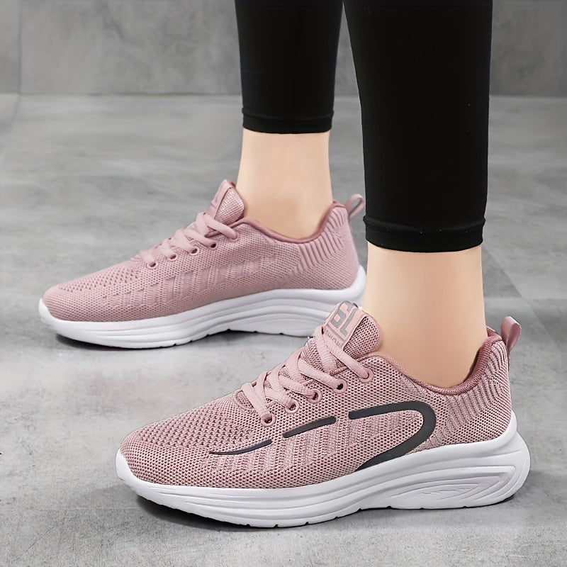 Women's Mesh Running Shoes Lightweight Breathable Pink for Summer and Spring