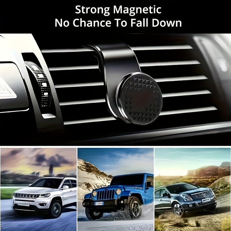 Adjustable 360° Rotatable L-Shaped Magnetic Car Phone Holder for Ventilation
