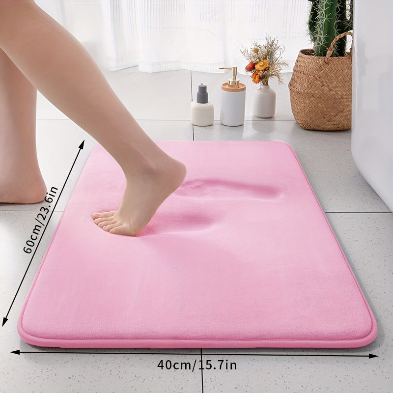 Alfombra de baño de esponja de alta densidad 39.88x59.94cm Antideslizante Suave Blanca Absorbente