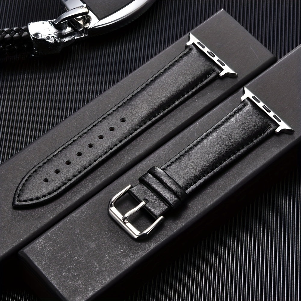 Synthetic Leather Watch Band for Apple Watch Casual Ultra-Soft Adjustable Strap