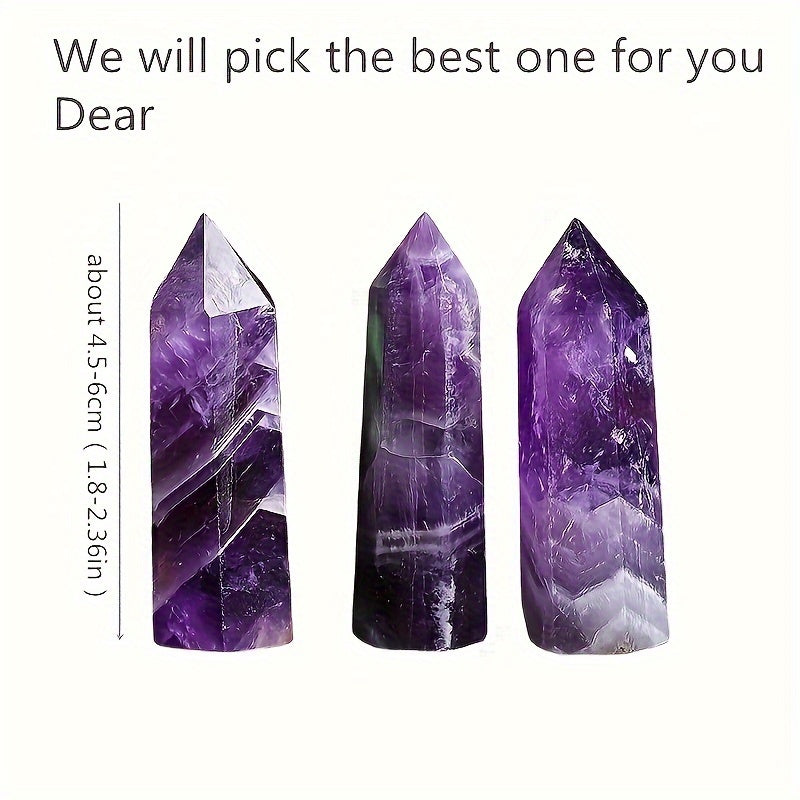 Amethyst Kristalli Obelisk Qalam Uchi Minerali Namuna Sogʻishtirish va Dekor uchun