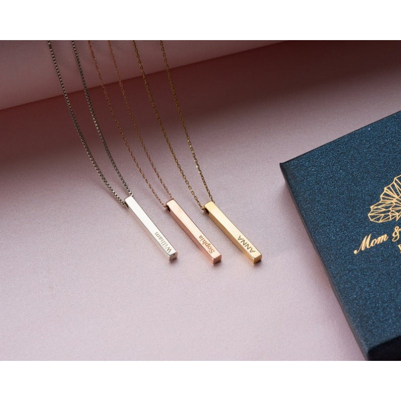 Women’s 18K Gold Plated Stainless Steel 3D Name Pendant Necklace