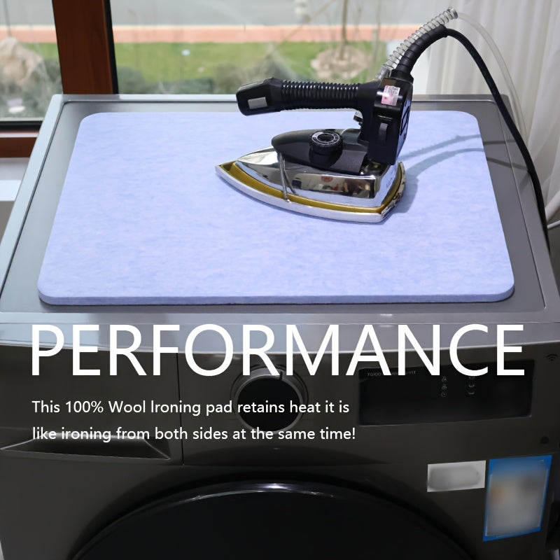 Thick Light Blue Ironing Mat for Quilting Sewing Heat Resistant Portable Pad