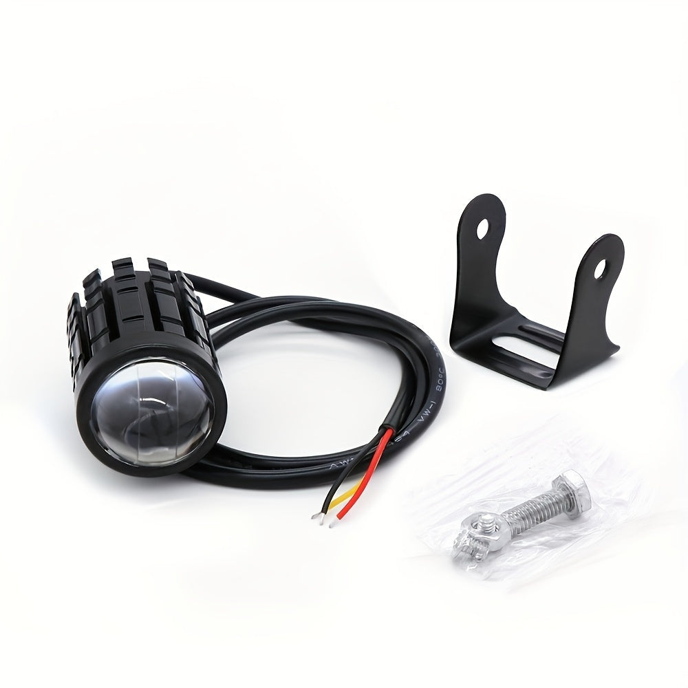 2PCS Motorcycle LED Spotlights, Bright White, 12V Work Lights for Safety