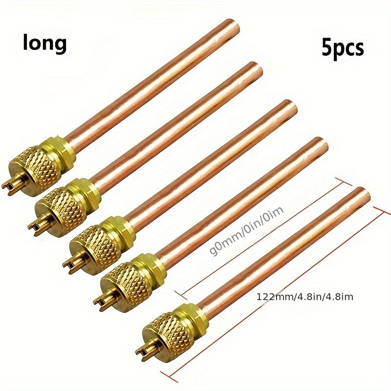 Thickened Pure Copper Refrigerator Needle Valve with One-Way Valve and Filling Nozzle