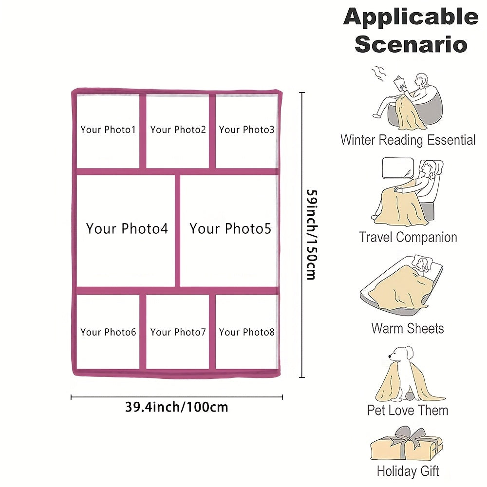 Индивидуальное фланелевое одеяло с фотографией, мягкое теплое одеяло с памятью для пар, семей, дивана, кровати, кемпинга