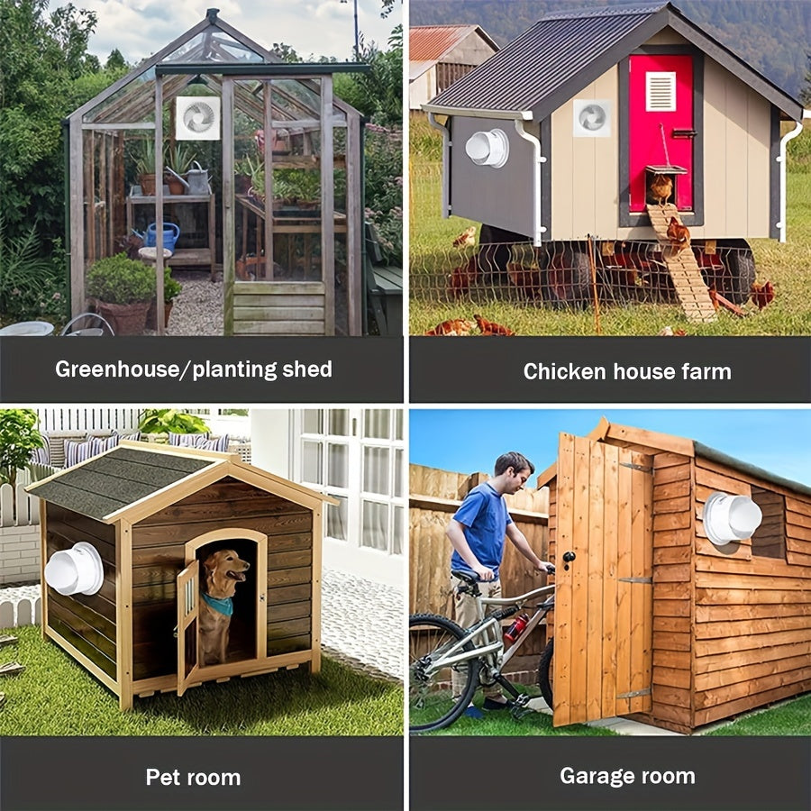 6-Inch European Standard Household Exhaust Fan with Backflow Prevention and Insect Proof Design for Indoor Ventilation