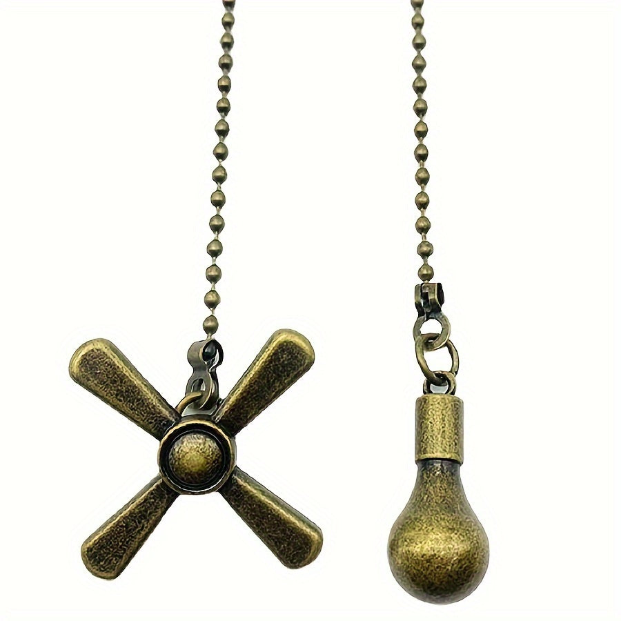Ceiling Fan Pull Chain Set with Beaded Ball Extension Chains for Lights and Fans