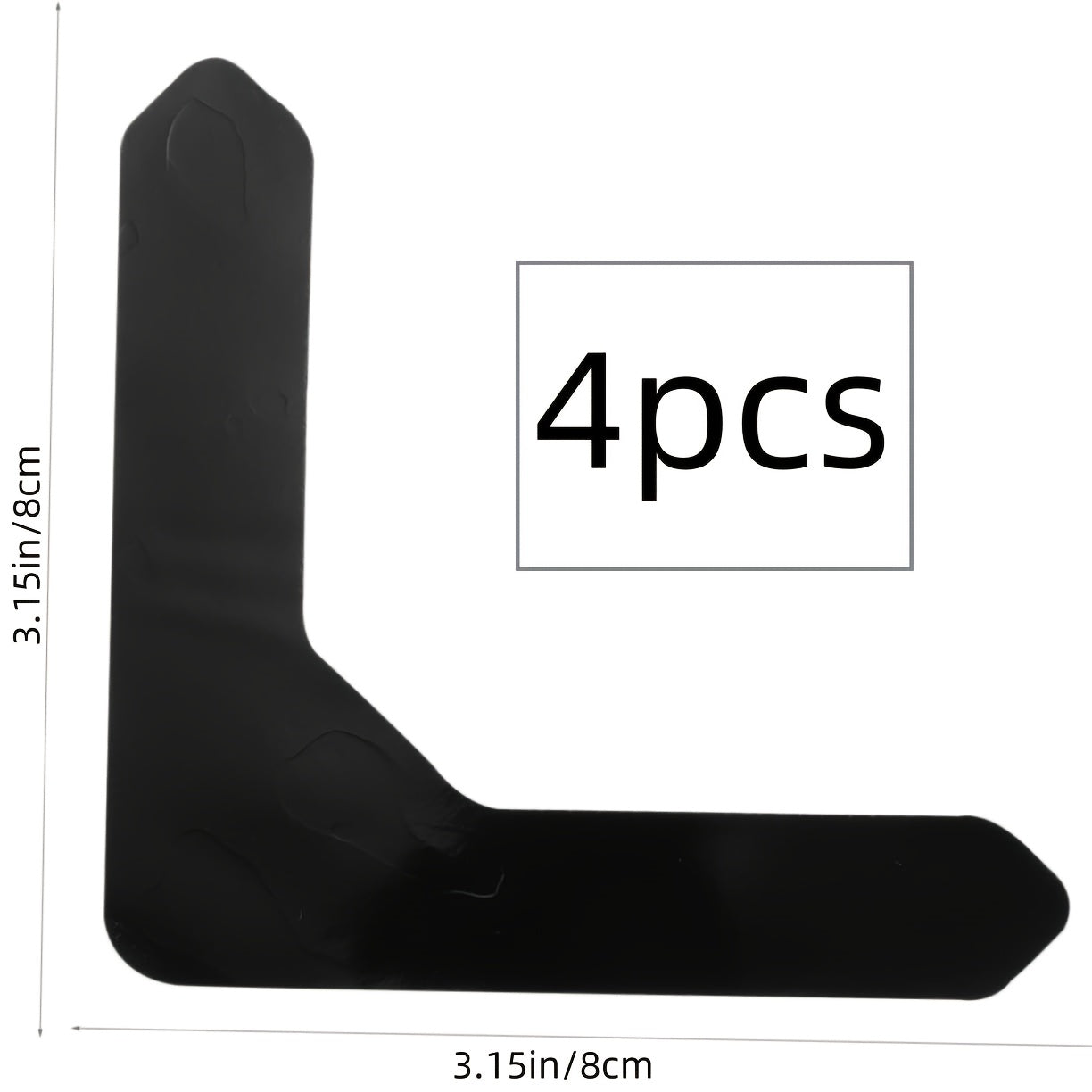 Qora akril mato lenta yopishqoqsiz yuviladigan gilam tutqichlari yog'och pol uchun