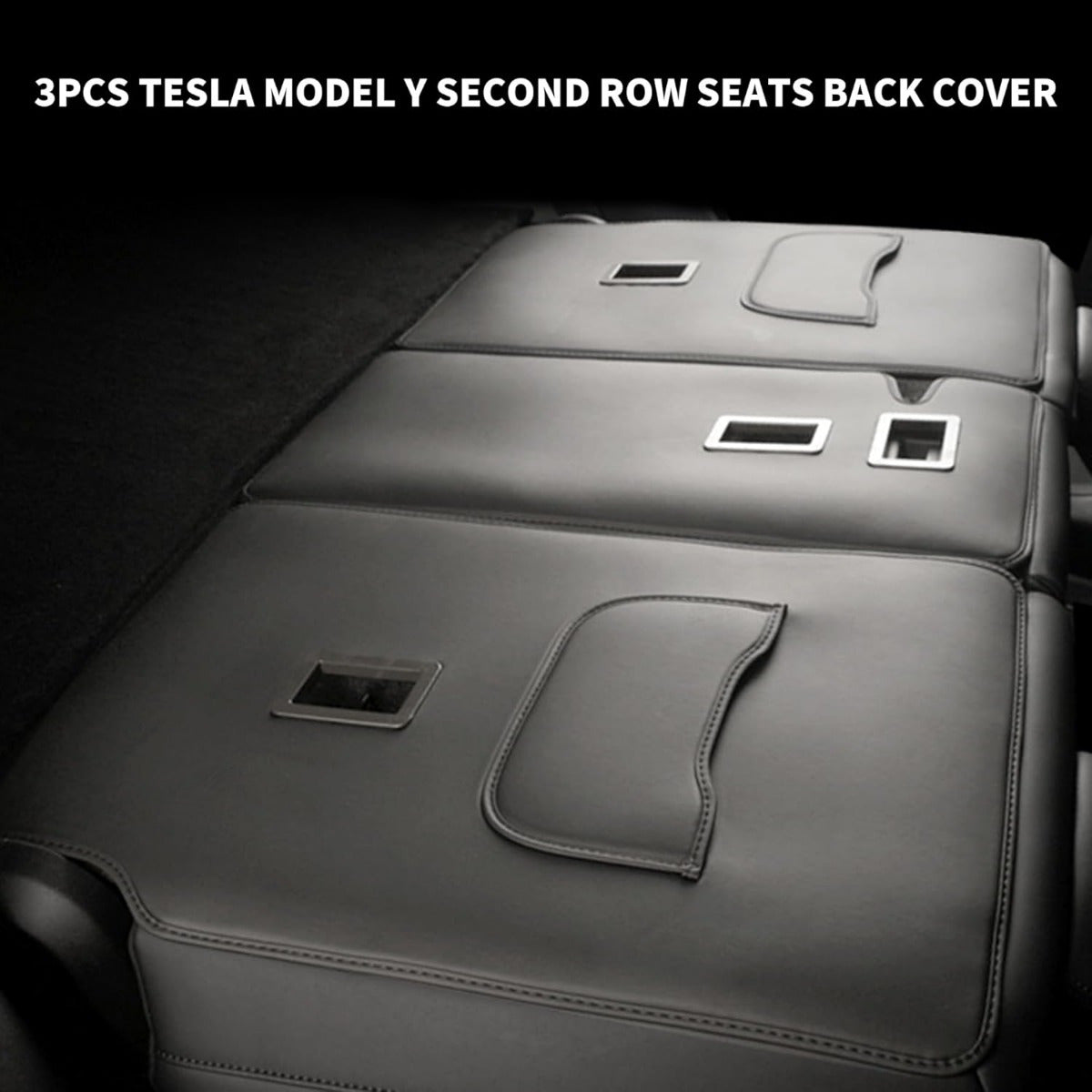 2nd Row Faux Leather Seat Cover Protector All-Weather for Tesla Model Y
