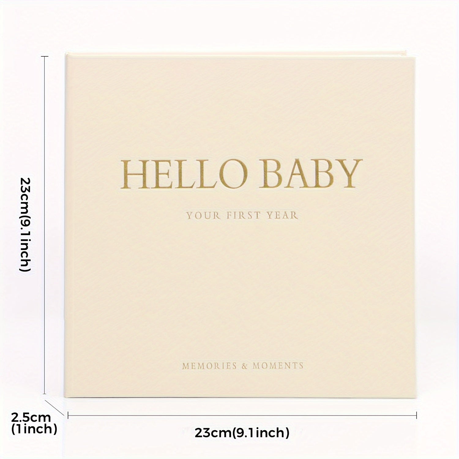 Linen Baby Memory Book Spiral Bound with Milestone Stickers and 86 Pages