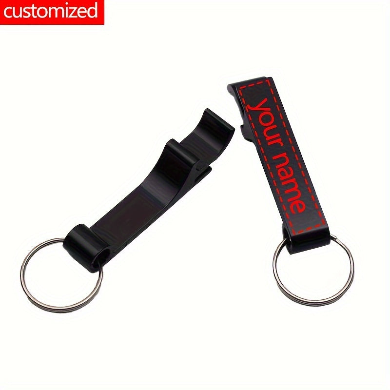 Индивидуальный красочный брелок из сплава с открывалкой для бутылок и пользовательским текстом, логотипом, номером телефона