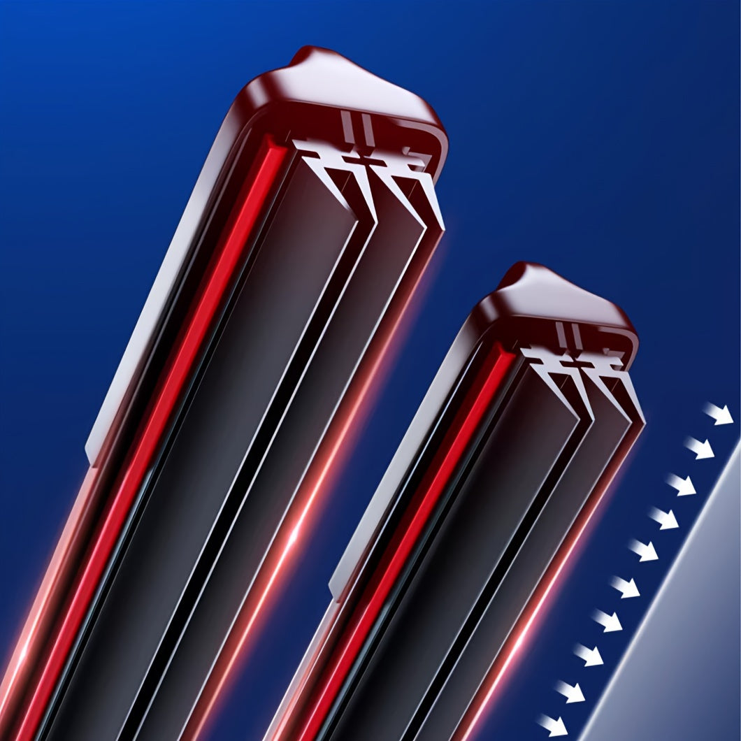 Limpiaparabrisas de coche premium con gancho en forma de U, 4 tiras de goma, silencioso y duradero