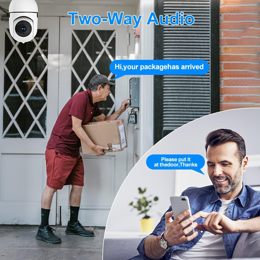 Pack de 2 cámaras de seguridad inalámbricas 1080P HD visión nocturna audio bidireccional interior y exterior