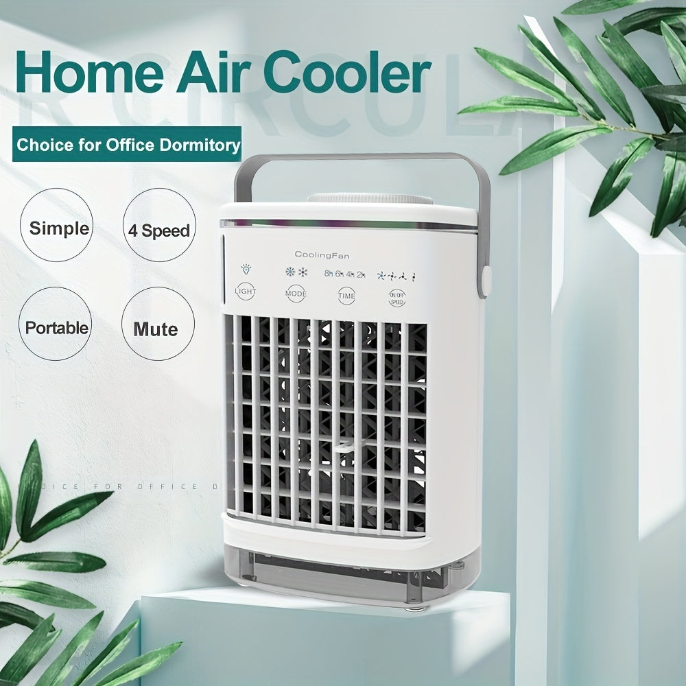 Mini Portable Air Conditioner for Home Office 4-Speed Fan Humidifier