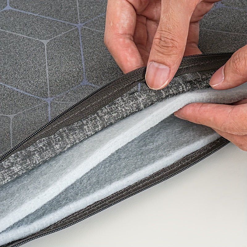 Alfombra portátil de vaporizar prendas con tapete de planchar resistente al calor y soporte plegable