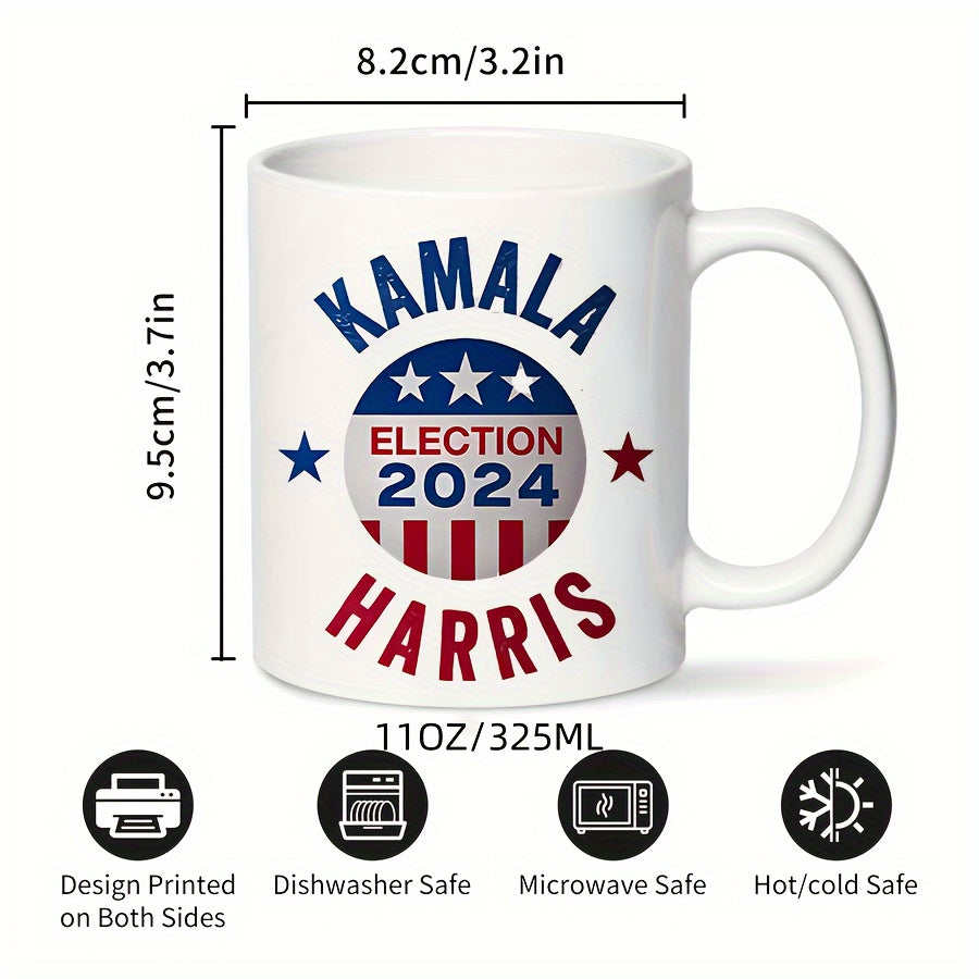 2024 Election Kamala Harris Ceramic Coffee Mug Supporter Keepsake Patriotic Collectible