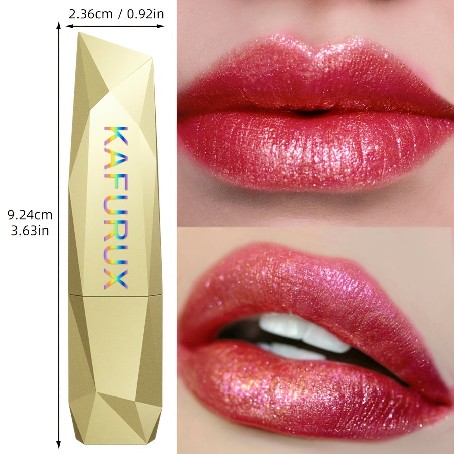 Женская красная перламутровая помада стойкая водостойкая не липкая