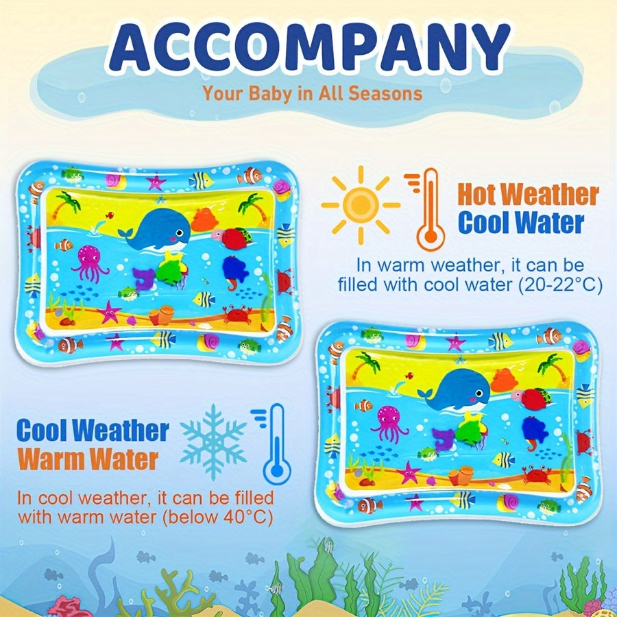 Alfombra de juego de agua para bebés para tiempo de barriga, centro de actividades para infantes, Navidad, Halloween, Acción de Gracias