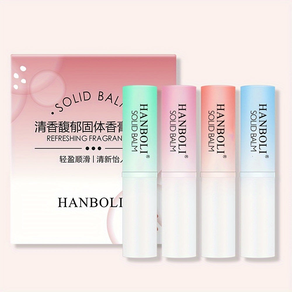 Women's Solid Perfume Stick Water Honey Peach Jasmine Cedar Floral Long-Lasting Deodorant