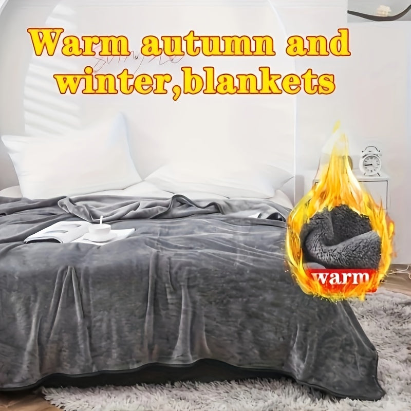 Soft Flannel Blanket for Couch Sofa Bed Camping Travel Cozy Gift