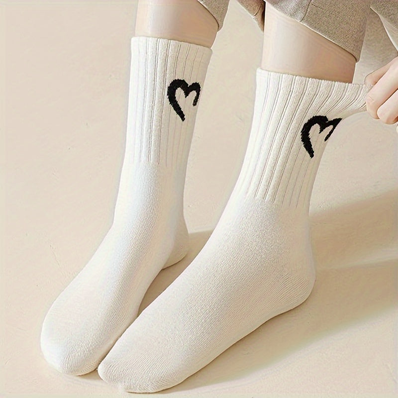 calcetines para mujer 5 pares calcetines cortos ligeros y transpirables con patrón de medio corazón