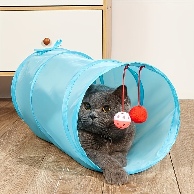 Pet Cat and Dog Tunnel Collapsible Foldable Interactive Toy for Training and Play