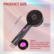 1 dona Elektrik Bosh Massajchi - USB orqali zaryadlanadigan va portativ Bosh Vibratsiya Tarag'i, Dam olish va Soch Parvarishi uchun, Yaxshilangan Shovqin Darajalari va Foydalanish Osonligi bilan