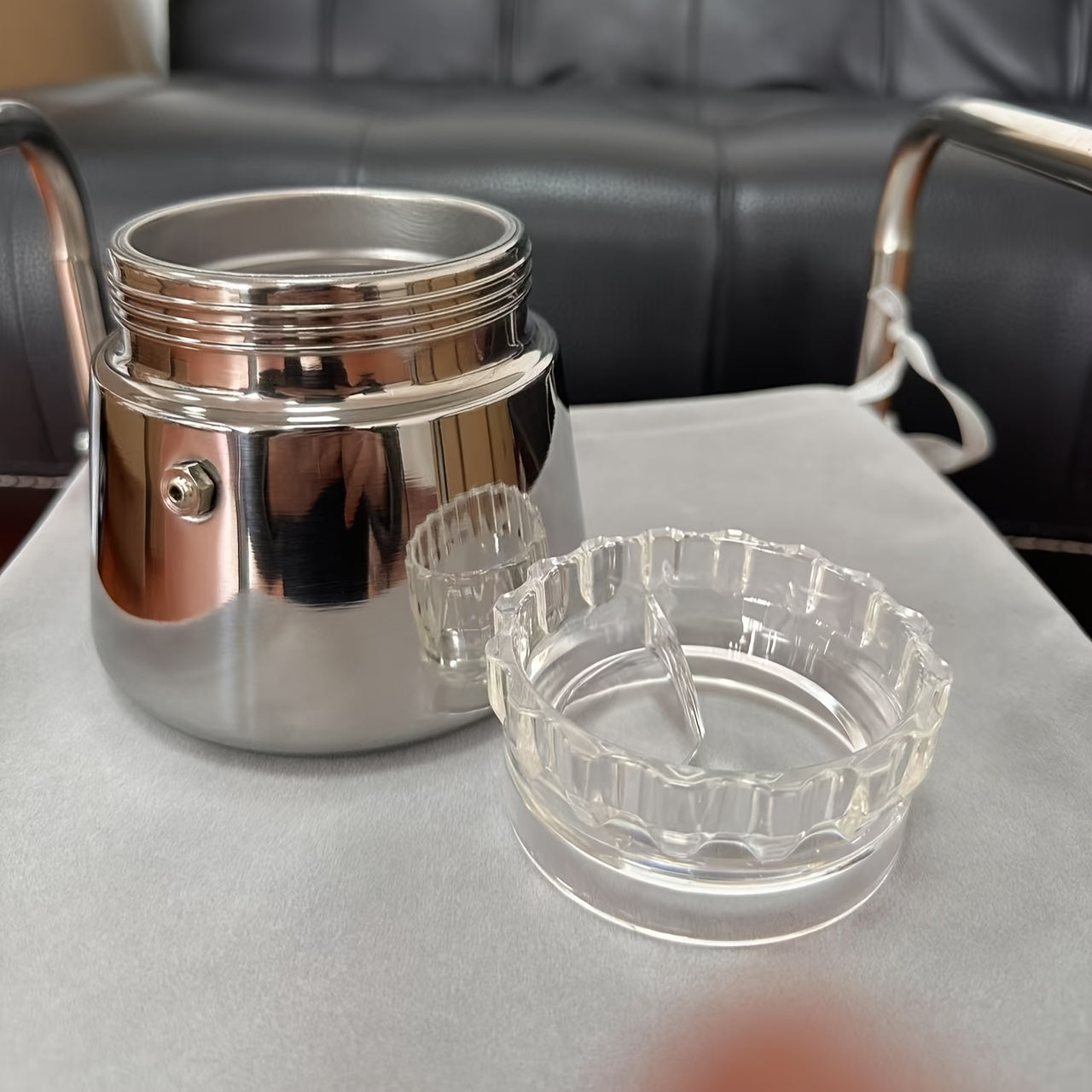 Stainless Steel Mocha Coffee Pot 100ml Dual-Barrel Espresso Cappuccino Latte