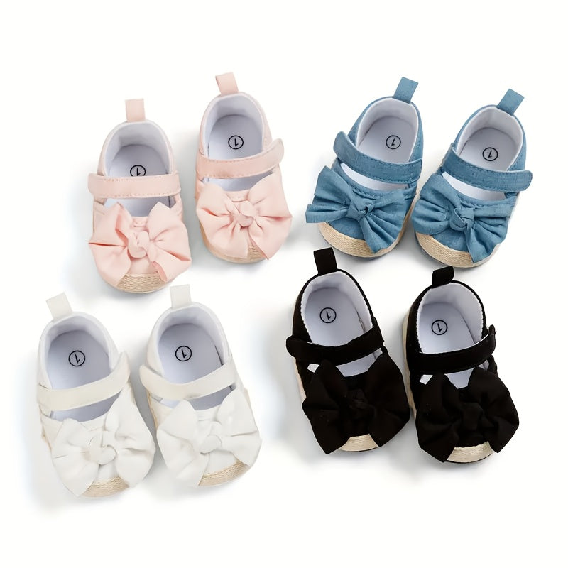 Girls Mary Jane Flats with Bow Detail Non-Slip Sole for Spring and Autumn