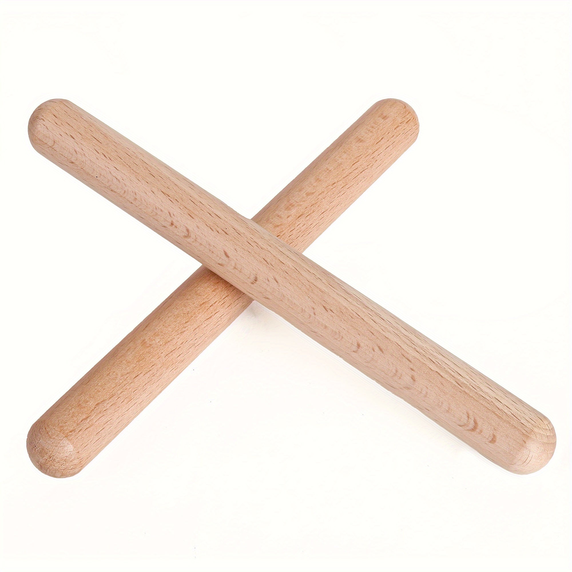 Wooden Claves Percussion Instruments Set 1/2/4/8 Pairs Natural Hardwood 20.32 cm
