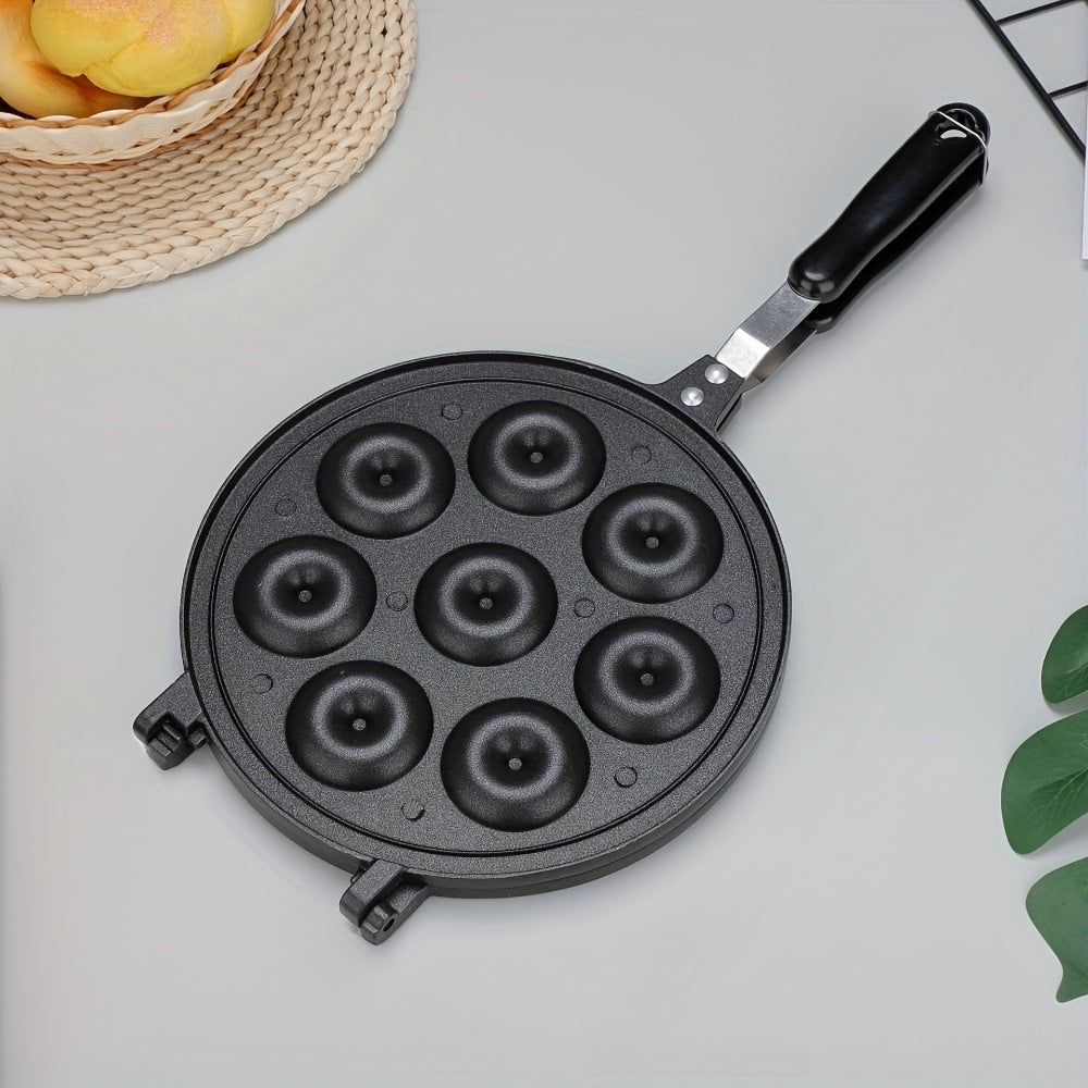 8-камерали тўқимасиз донат вафли тайёрлагич автоматик четни ёпиш, иккита томонли алюминий пишириш қўриқхонаси 26-30мм